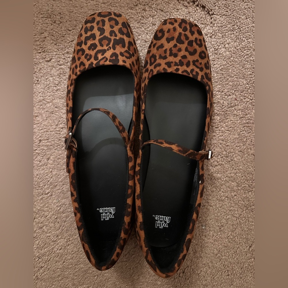 Leopard Print Mary Jane Flats